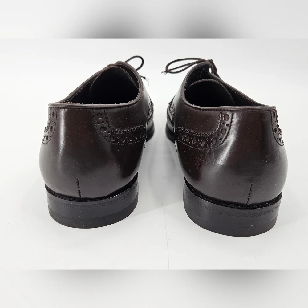 Hugo BOSS Men's BROWN Leather WINGTIP Oxford Shoes Sz 11 *READ*